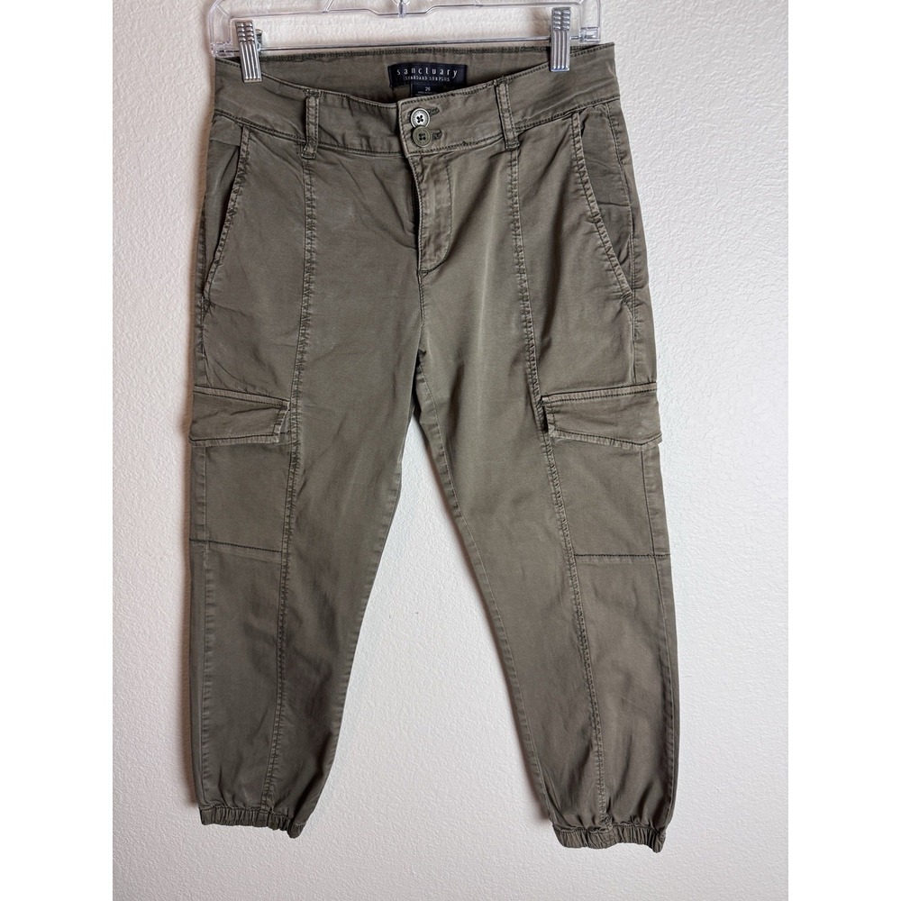 Sanctuary Standard Surplus Women Army Green Utility Joggers Cargo Pants 26
